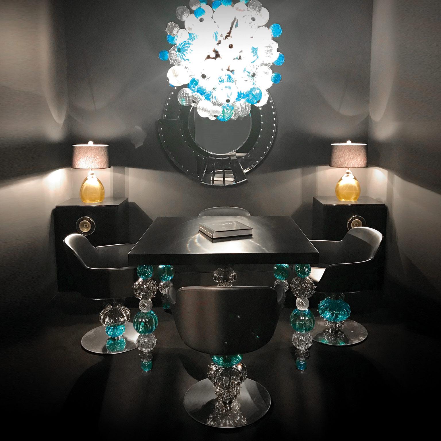 Fatto a mano Seguso Vetri d'Arte Oro Sommerso Lampada da Tavolo Oro Murano Glass Sommerso in vendita