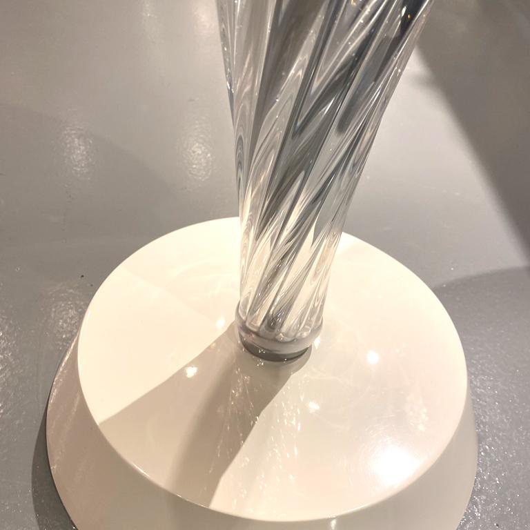XXIe siècle et contemporain Seguso table d'appoint Vetri d'Arte en verre de Murano laqué blanc irisé transparent en vente