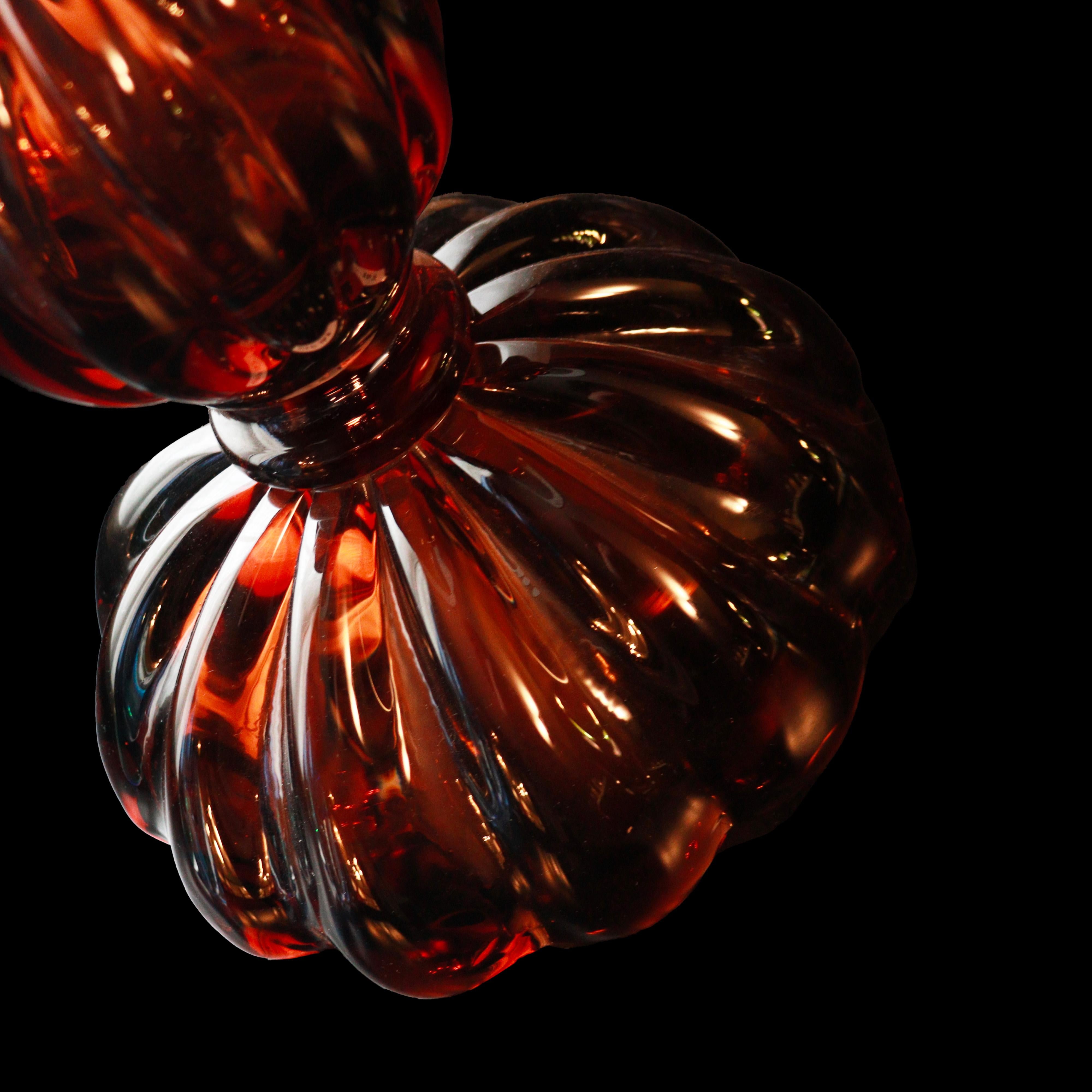 Seguso Vetri d'Arte Perla Lámpara de mesa de cristal de Murano topo Italiano en venta