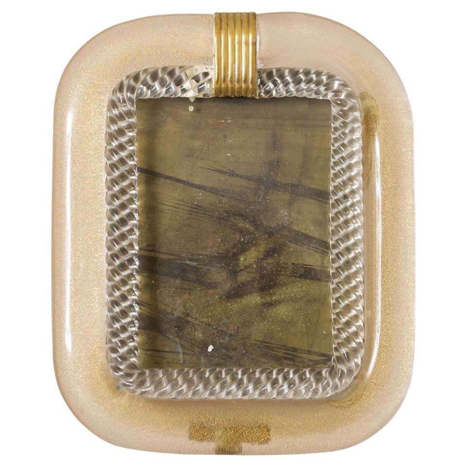 Multi-Color Photo Frame with Lapis Lazuli Inserts and Brass-Plated ...