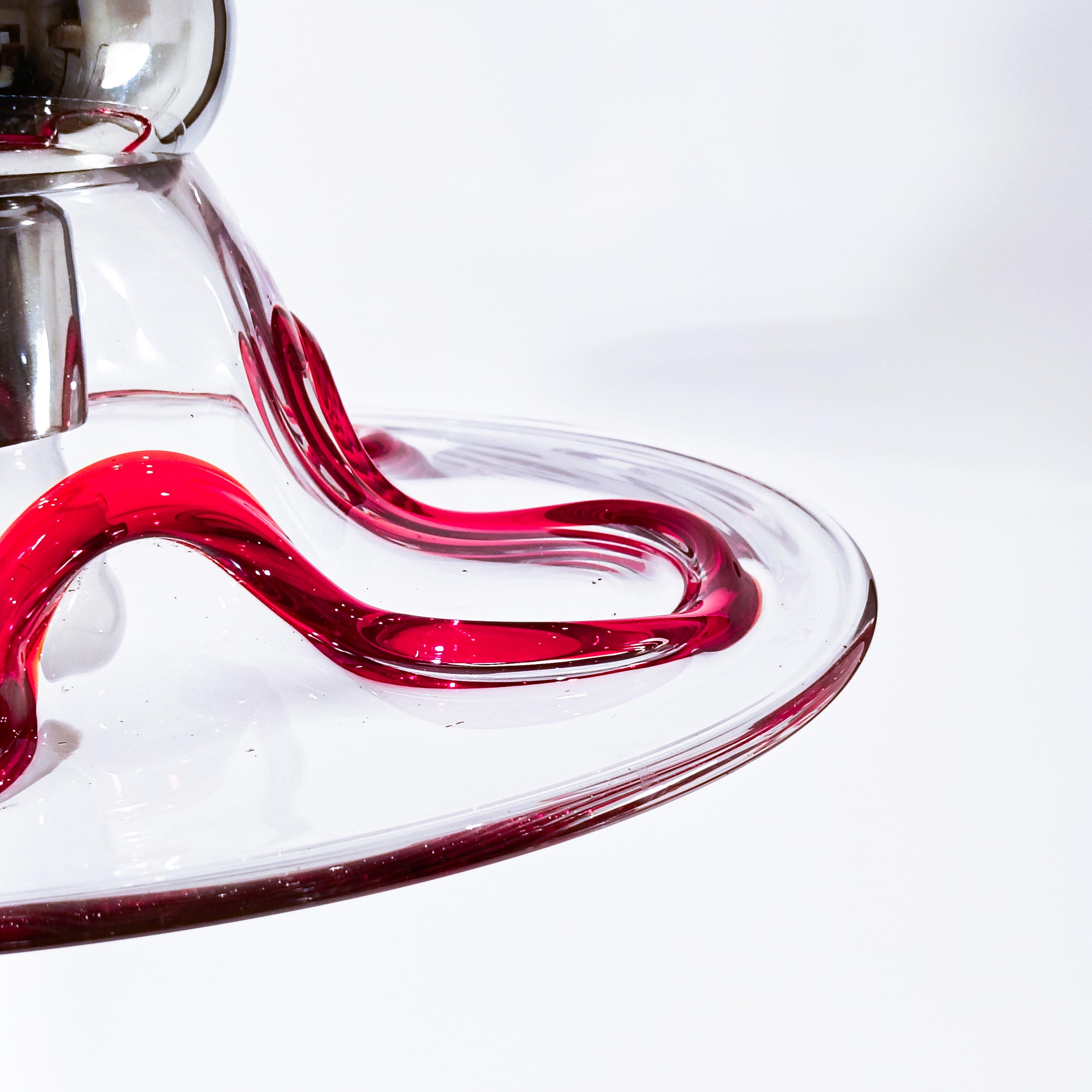 Seguso Vetri d'Arte. Postmoderne Murano-Glas-Pendelleuchte, Italien, 1980er Jahre im Angebot 5