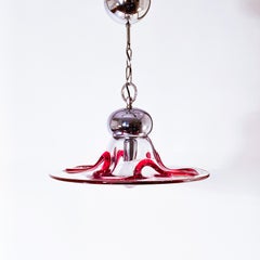 Seguso Vetri d’Arte. Post-Modern Murano glass pendant lamp, Italy, 1980s