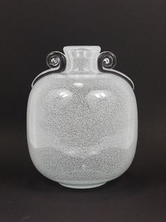 Seguso Vetri d’Arte Pulegoso Bubble Vase with Handles, Murano, Italy 1950s