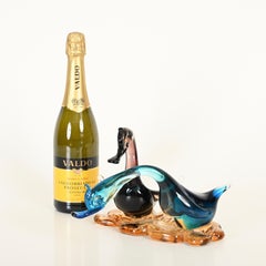 Seguso Vetri d'Arte Sommerso Blown Glass Swan Sculpture, Italy, 1960s