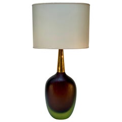 Seguso Vetri D
Arte "Sommerso" Murano Glass Midcentury Table Lamp
