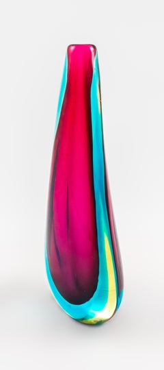Seguso Vetri d'Arte Sommerso Vase designed by Flavio Poli