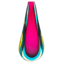 Seguso Vetri d'Arte Sommerso Vase designed by Flavio Poli