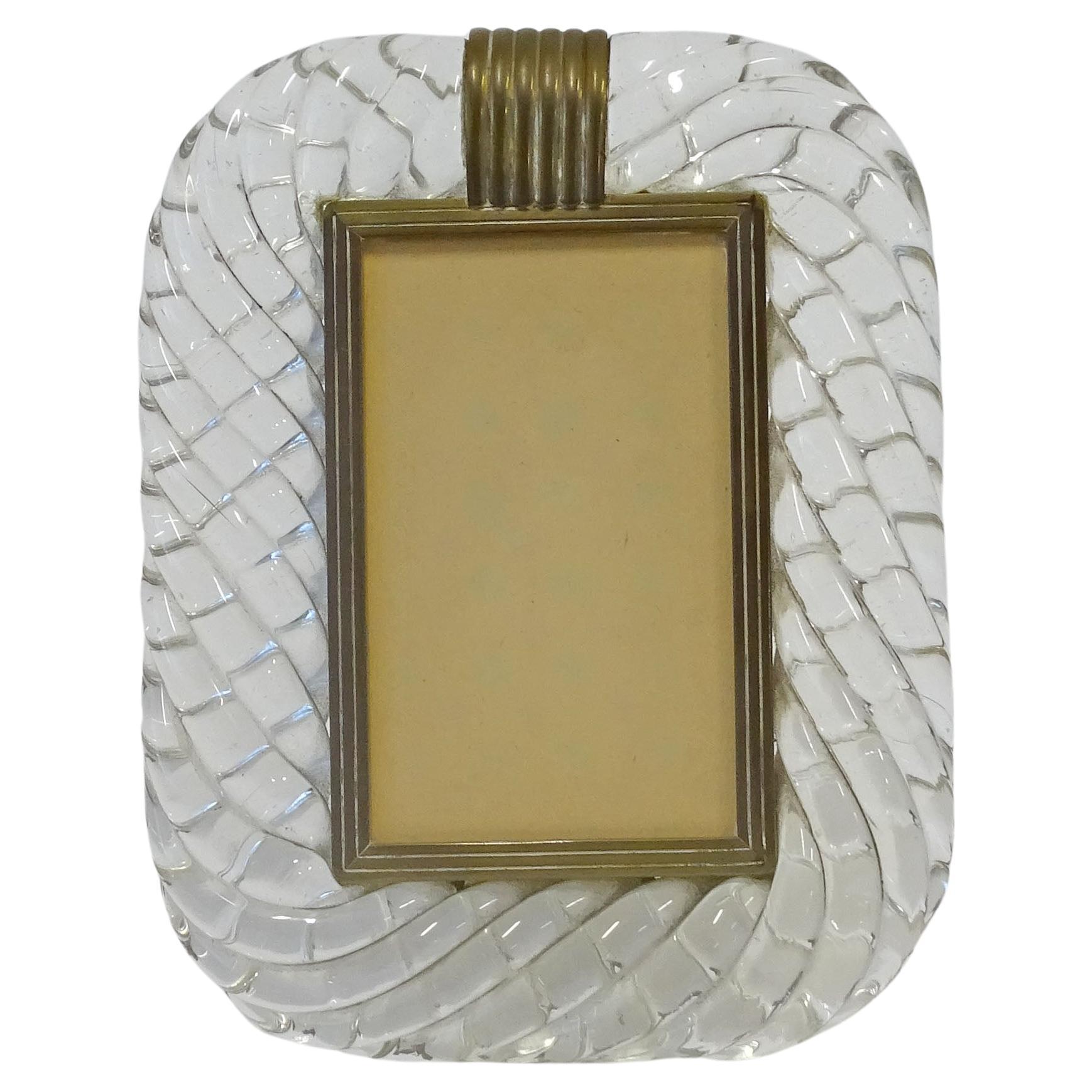 Seguso Vetri d'Arte torciglione Marco de cristal de Murano y latón en venta