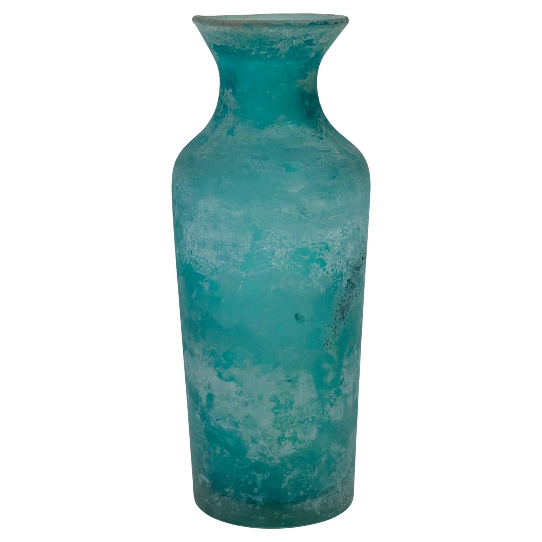 Vaso di Seguso Vetri dArte in vetro di Murano del 1950 circa "corroso". in vendita