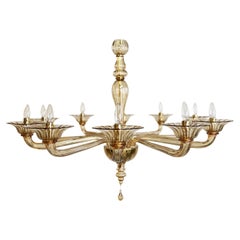 Seguso Vetri d'Arte Vintage Style Chandelier 10 lights Fumè Murano Glass