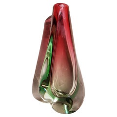 Seguso Vetri d'Arte Vitange Murano Glass Somerso Vase