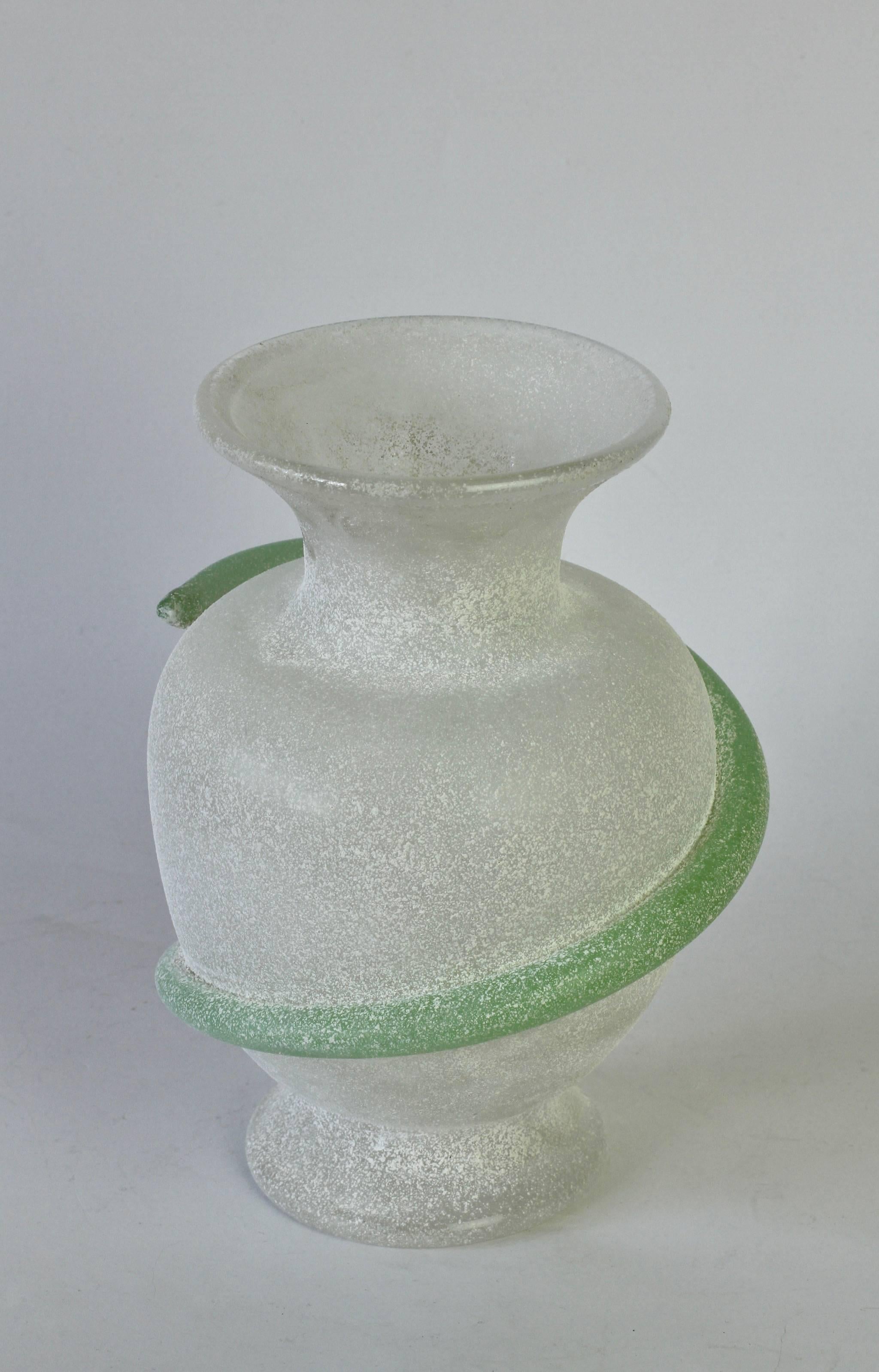 murano scavo glass vase