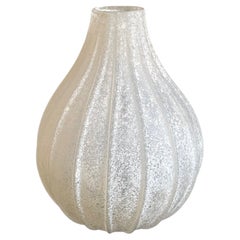 Seguso Vietri d'Arte Italian Murano "Scavo" Vase, Signed, 1980