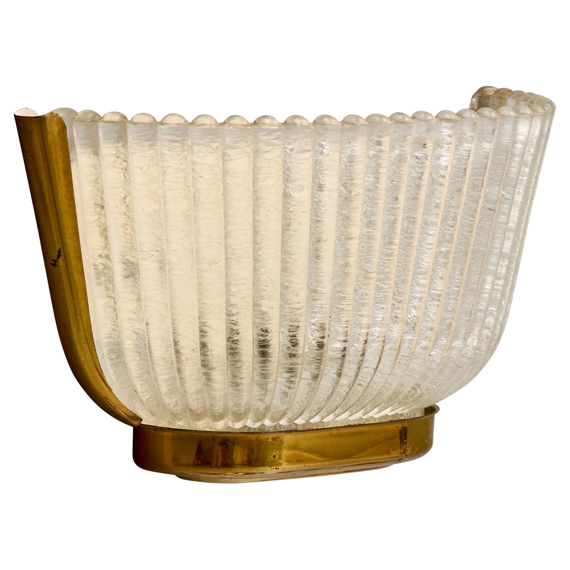 Seguso, applique, verre, laiton, Italie, années 1930 en vente