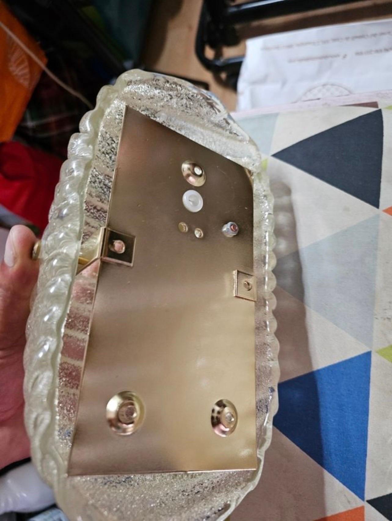 Aplique de pared Seguso Vidrio de Murano, Italia Años 80 Posmoderno en venta