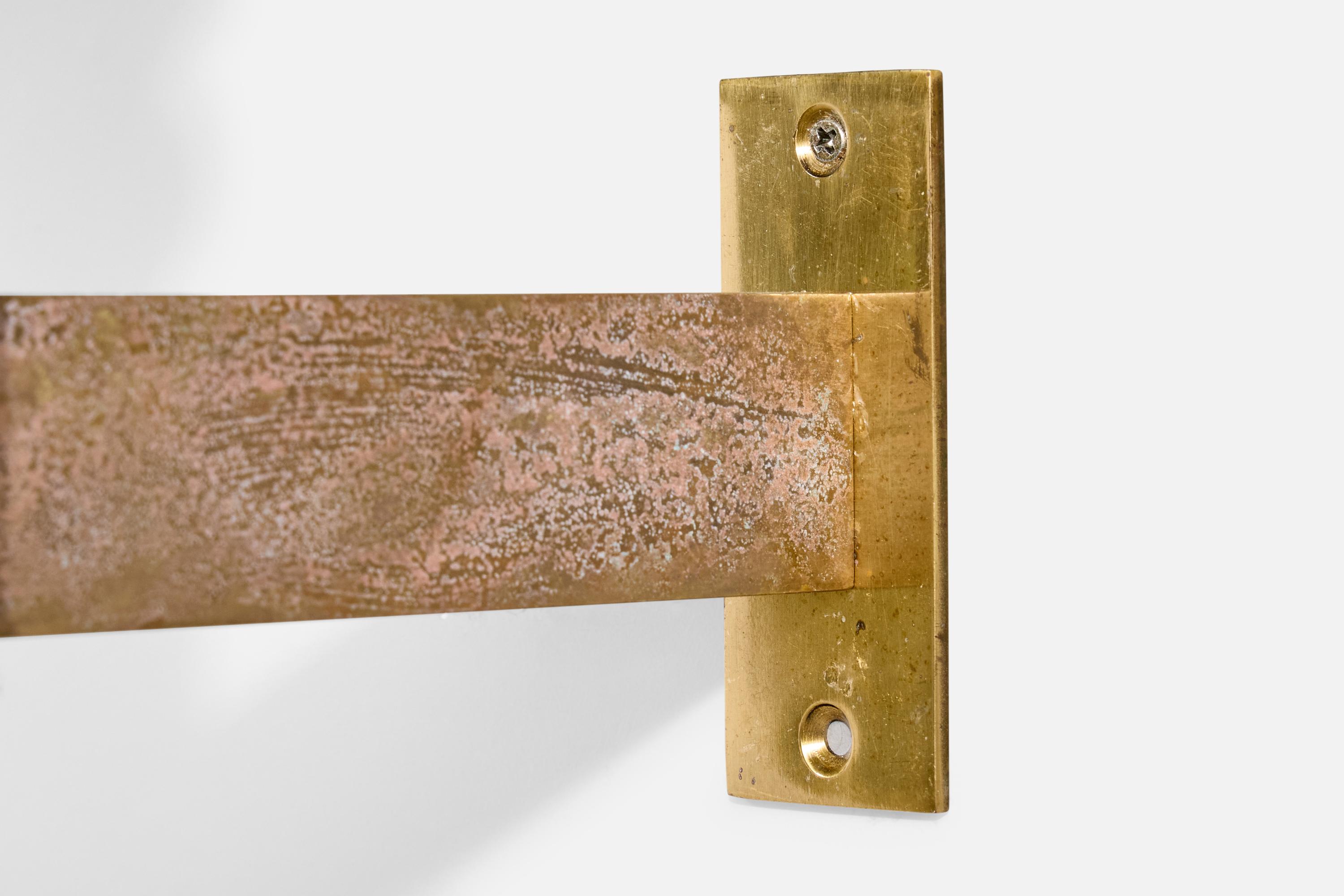 Seguso, Wall Lights, Brass, Glass, Fabric, Italy, 1950s Latón en venta