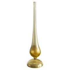 Seguso for Donghia - Modern Gold Murano Glass Vase, Handblown, Signed
