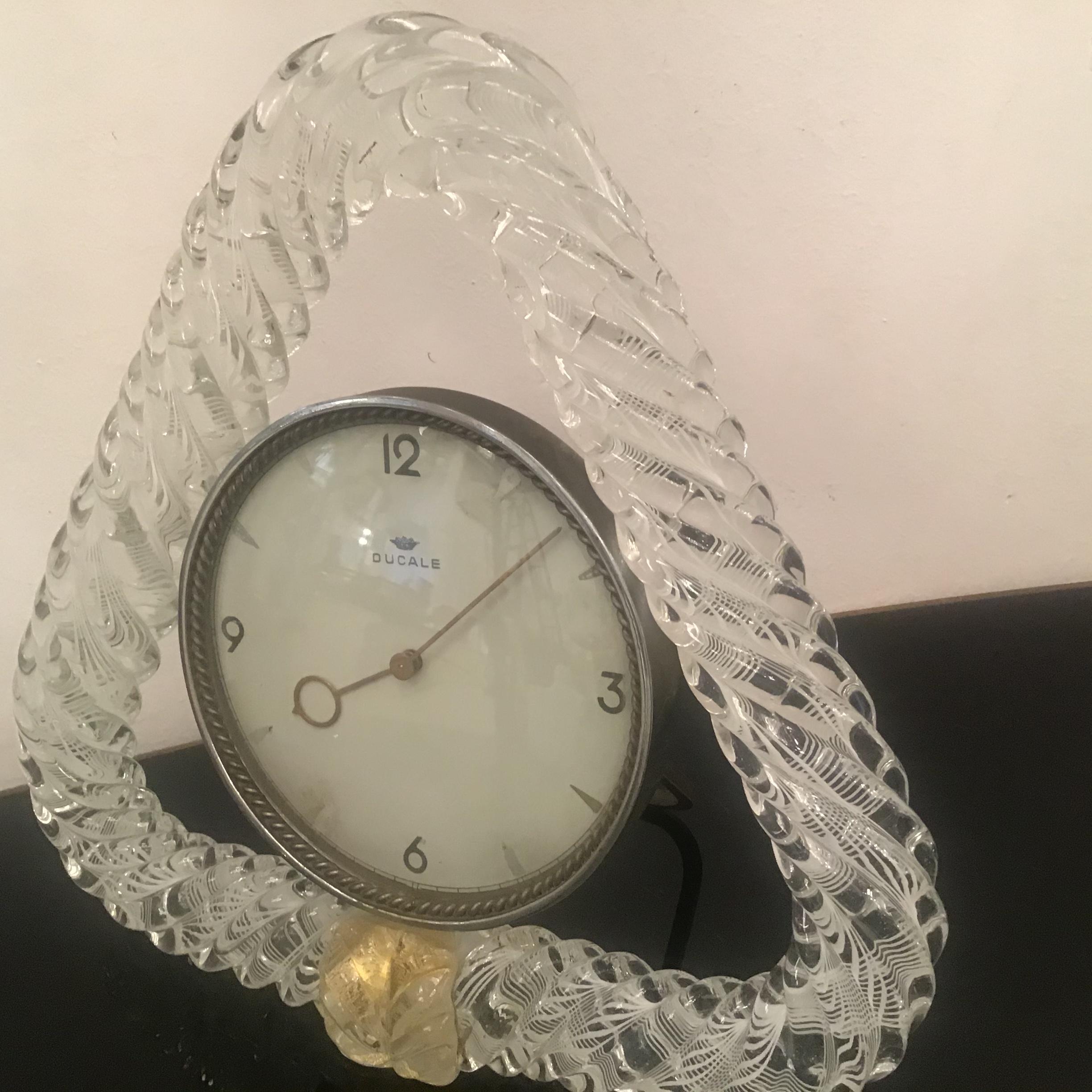 Seguso “ Zanfirico “ Wake Up” Murano Glass Metal Crome, 1950, Italy  For Sale 3