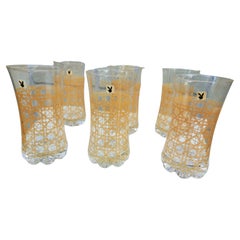 Six Playboy glasses Christian Dior/ G.Crespi style