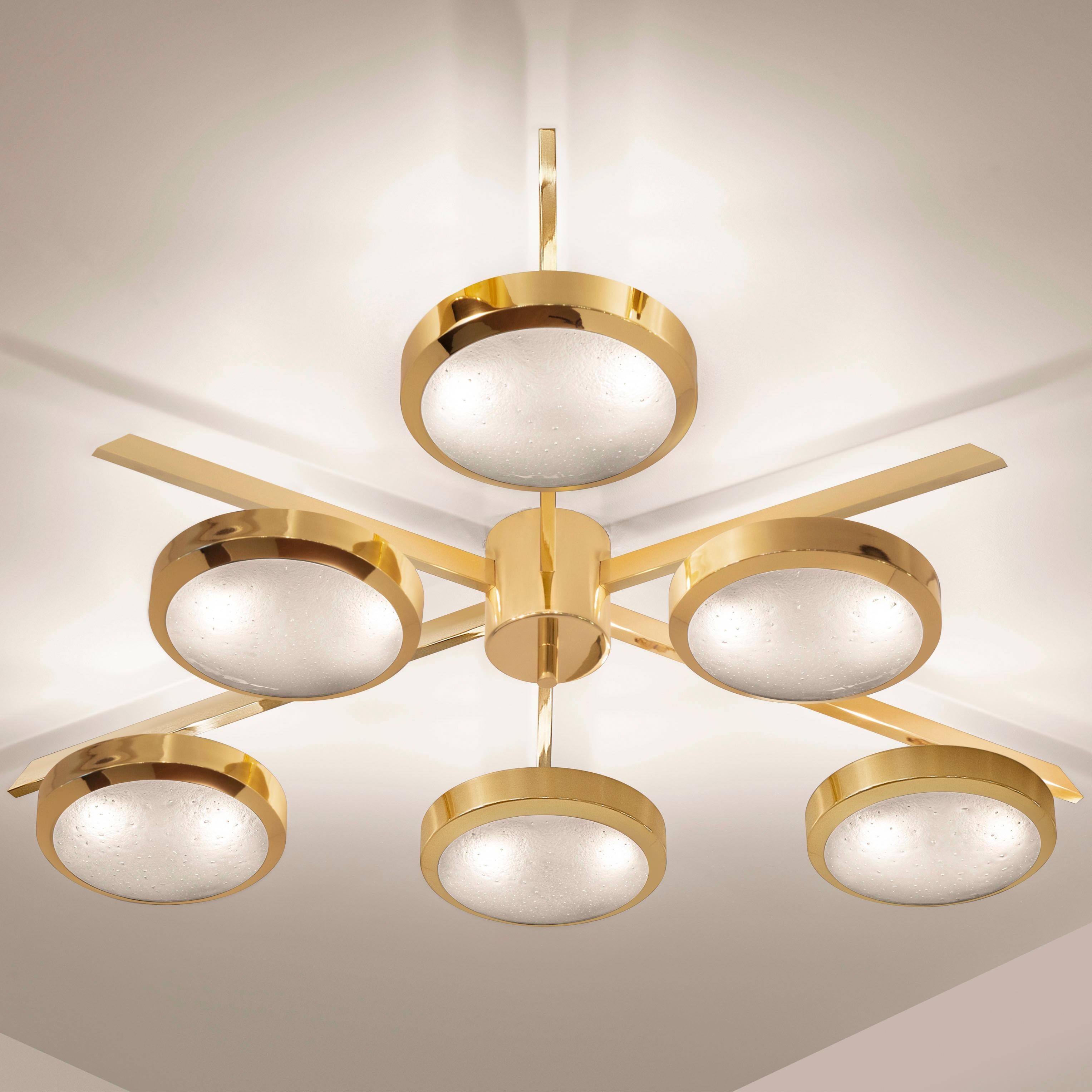 italien Sei Ceiling Light by Gaspare Asaro - Finition en bronze noir en vente