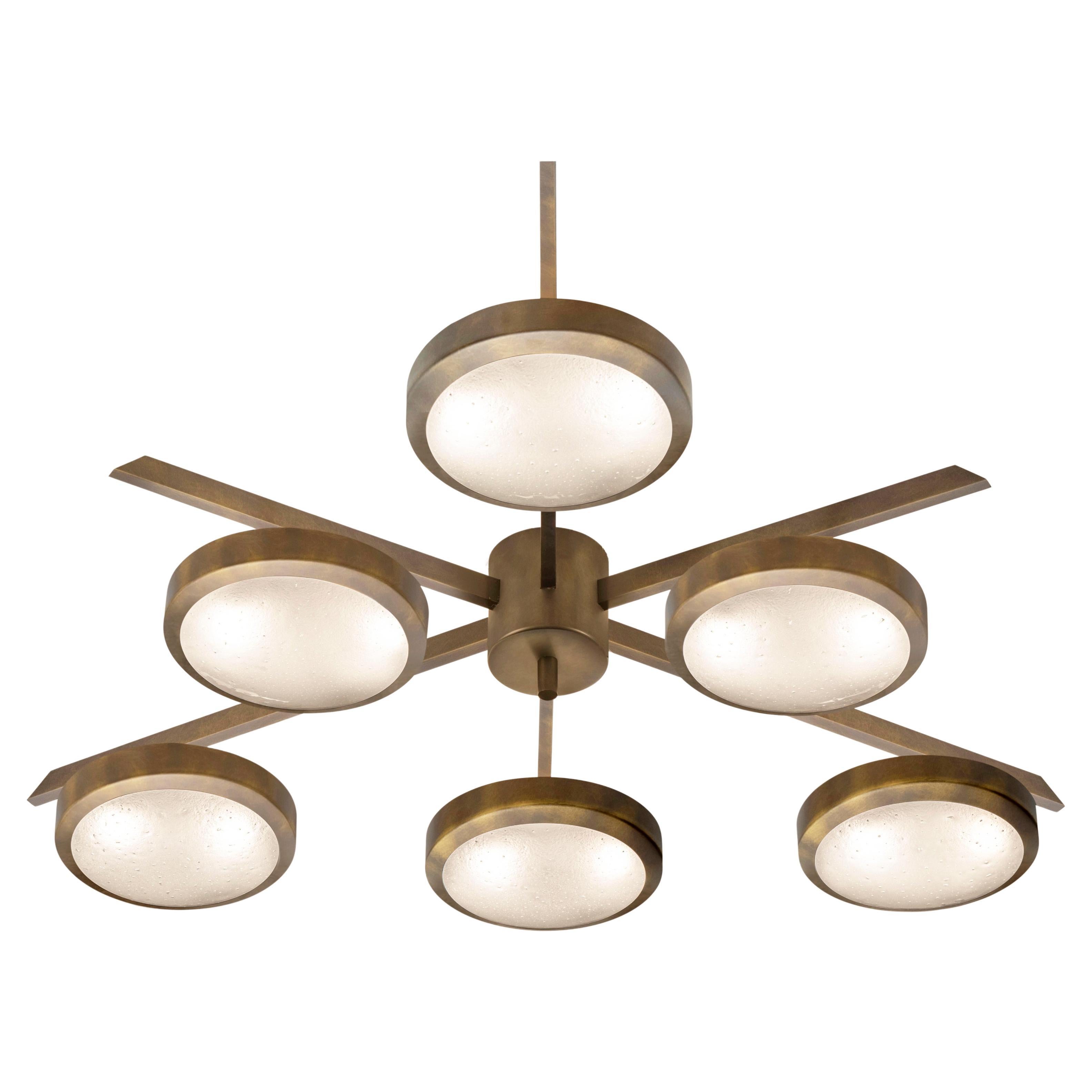 Sei Ceiling Light by Gaspare Asaro-Bronze Finish For Sale