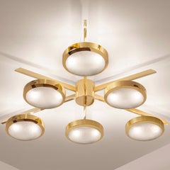 Sei Ceiling Light by Gaspare Asaro-Polished Brass Finish