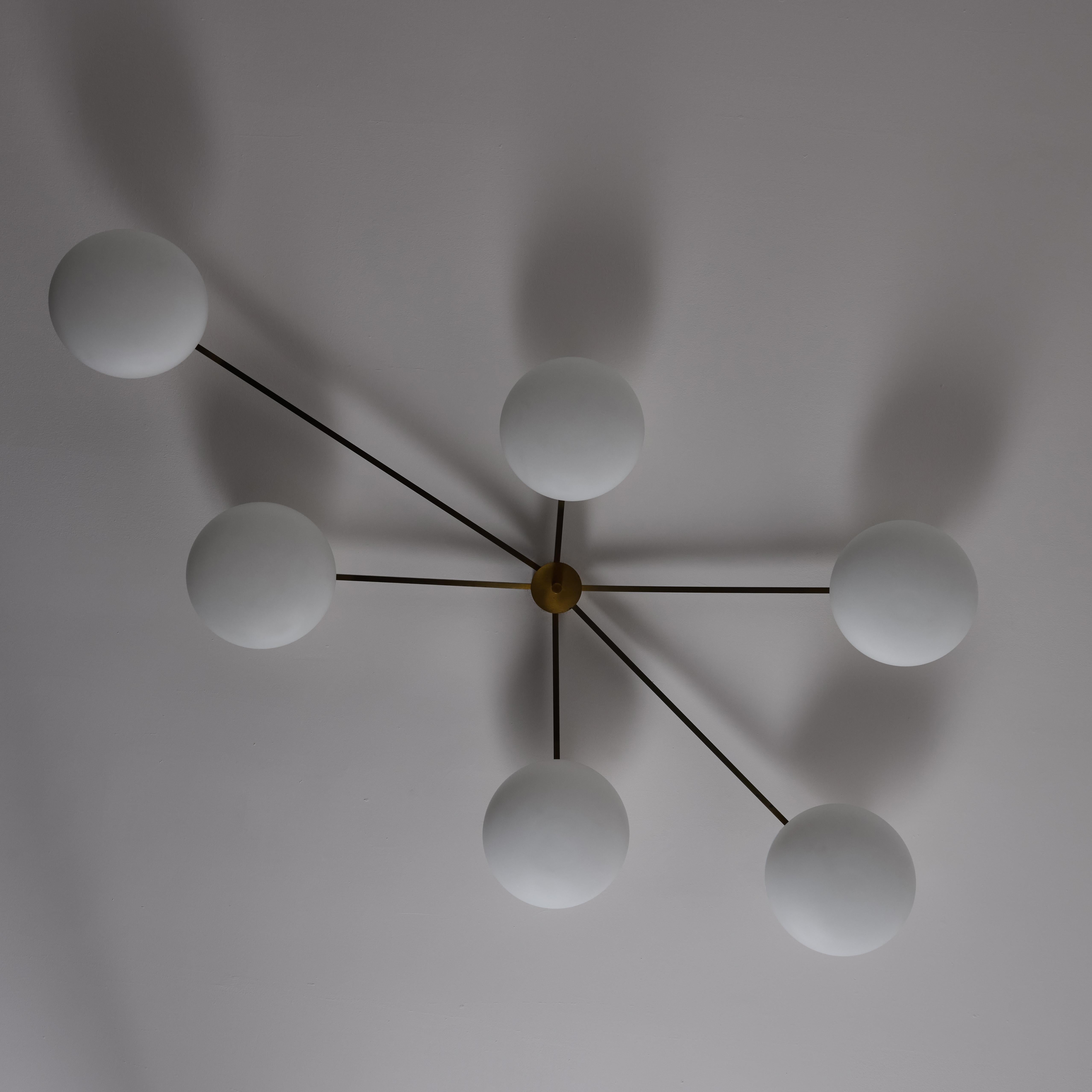 'Sei Lune' Ceiling Light by Angelo Lelii for Arredoluce In Good Condition For Sale In Los Angeles, CA