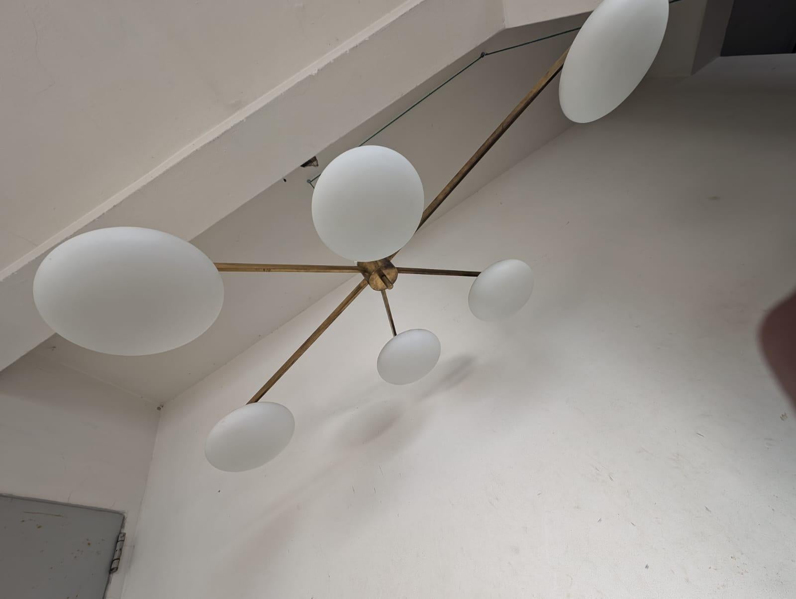 Sei Lune (Six Moons) Ceiling Light by Angelo Lelii for Arredoluce, 1960s 7