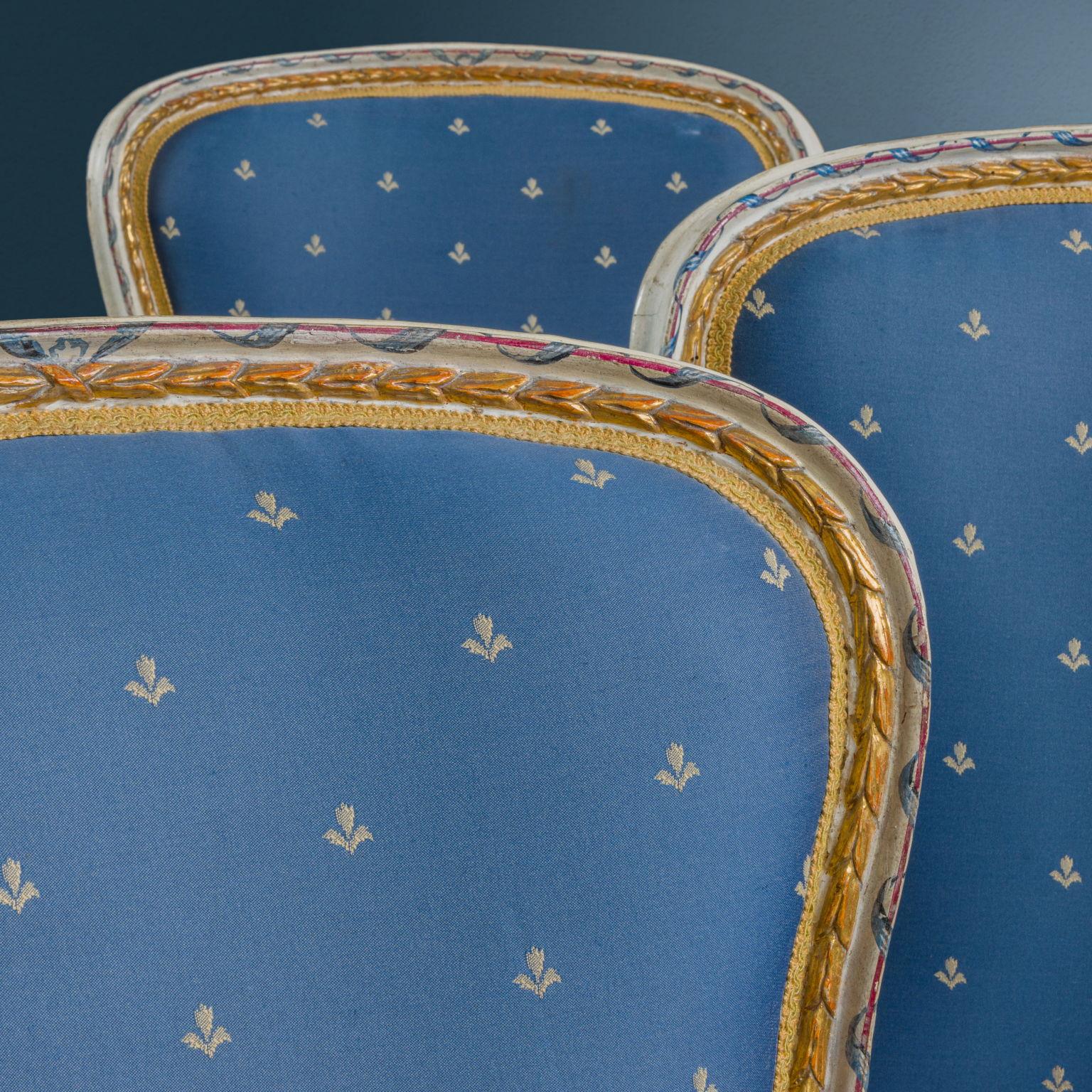 Late 18th Century Six fauteuils laqués. Venise, dernier quart du XVIIIe siècle en vente