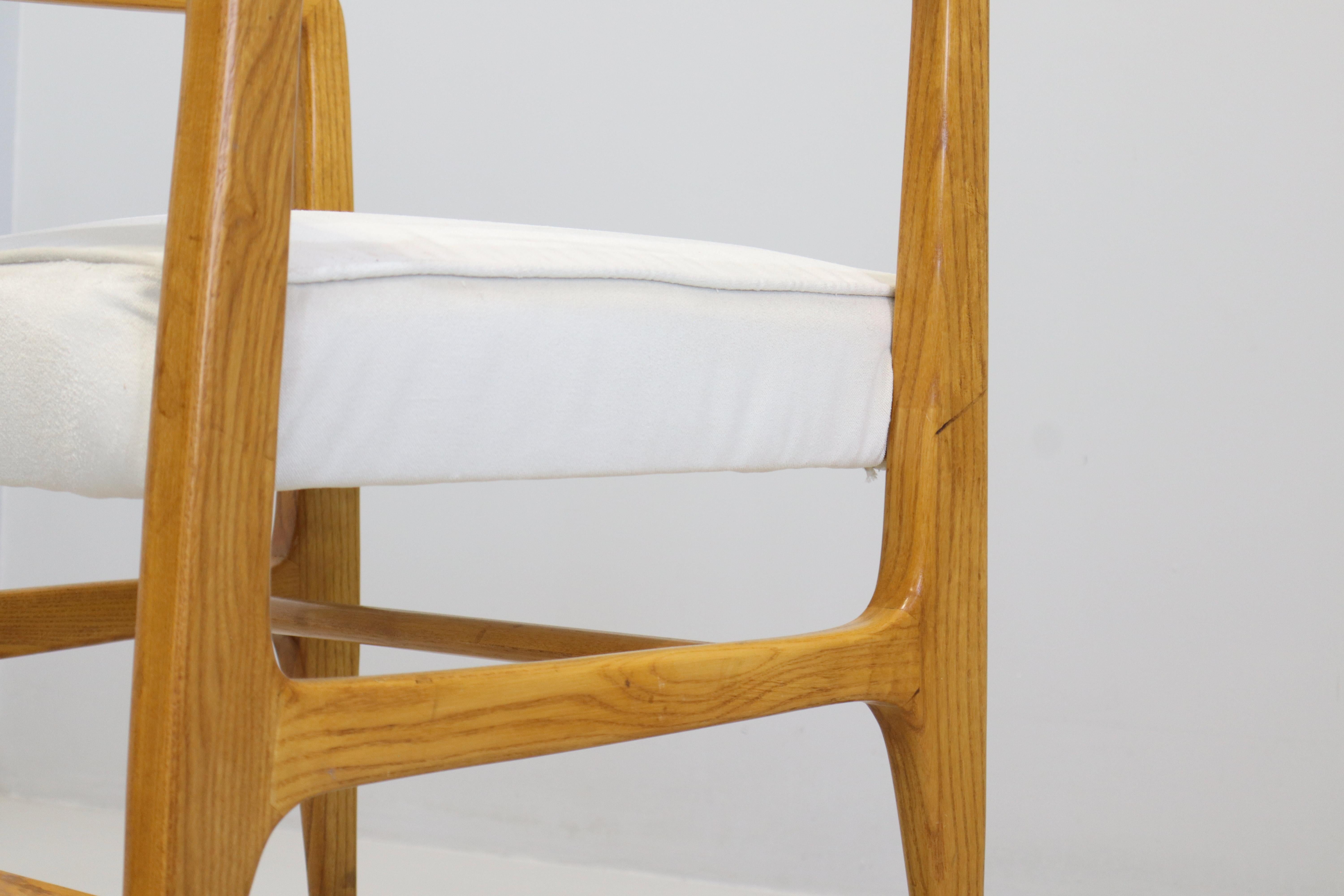 Sei Rare  Sedie di Gio Ponti, Per Cassina. Italia 1950 Mod. 1602. in vendita 6