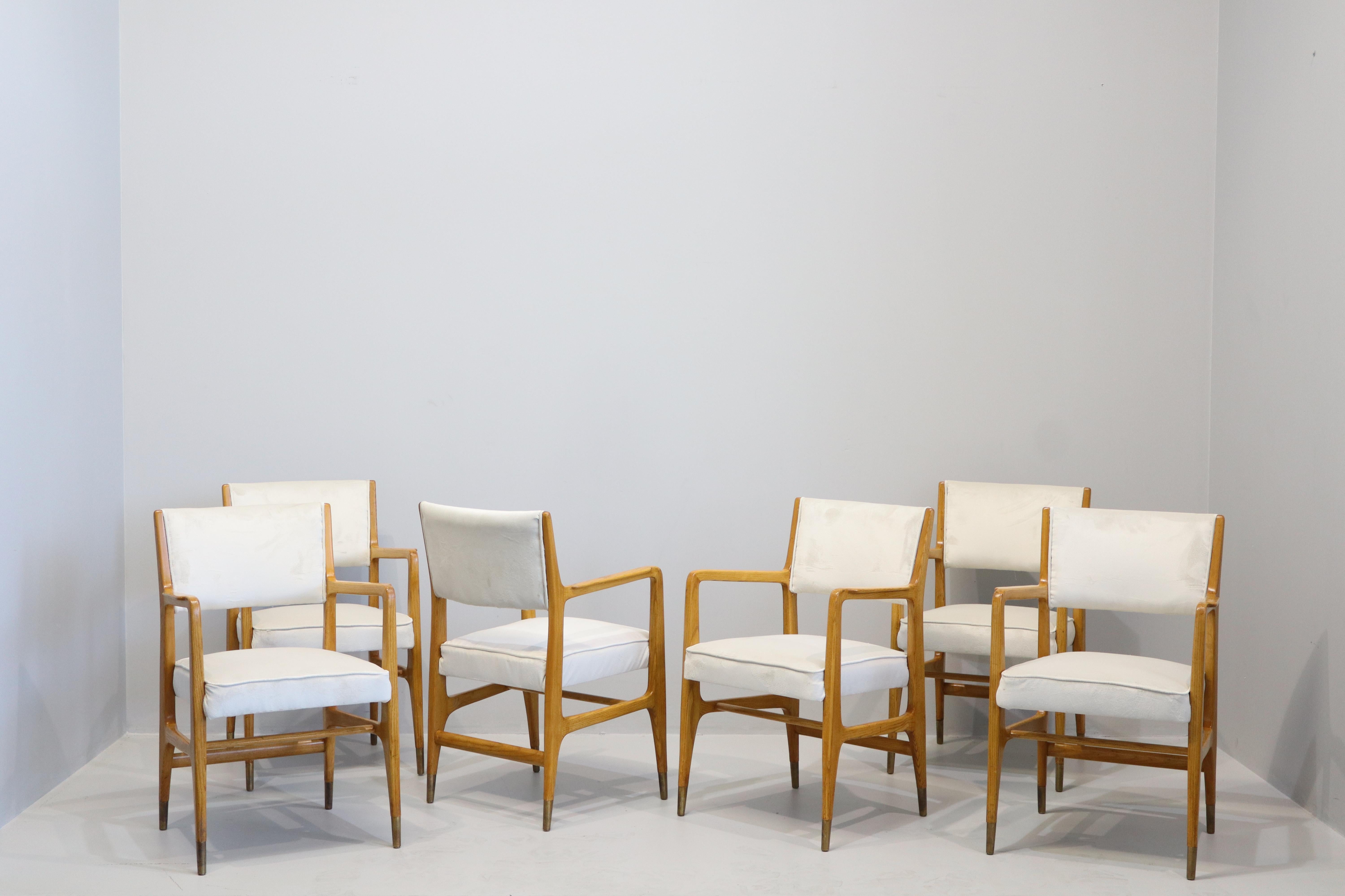 Sei Rare  Sedie di Gio Ponti, Per Cassina. Italia 1950 Mod. 1602. In condizioni ottime in vendita a Rovereta, Repubblica di San Marino