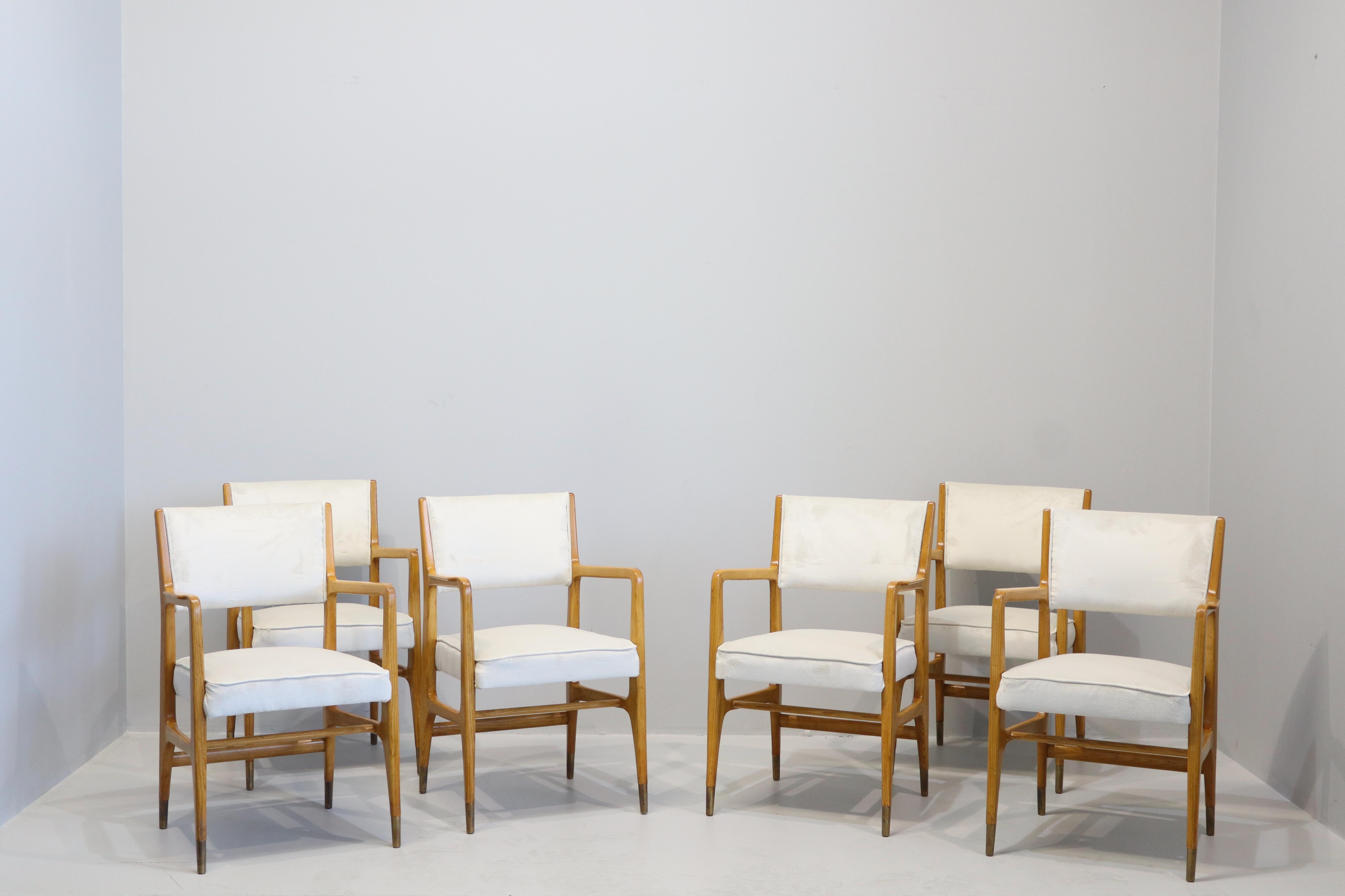 Sei Rare  Sedie di Gio Ponti, Per Cassina. Italia 1950 Mod. 1602. in vendita 1