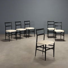 Six chaises '699 Superleggera' de Gio Ponti pour Cassina 1960s-70s