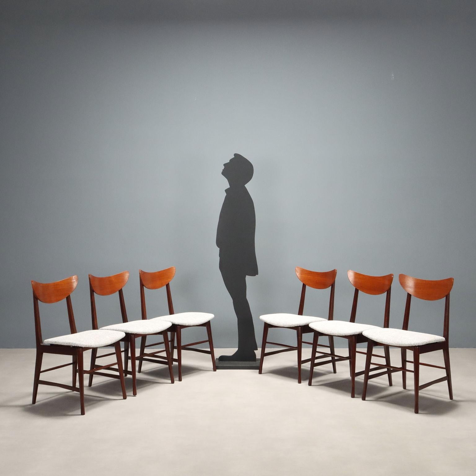 Mid-Century Modern Six 60s Chairs For Sale