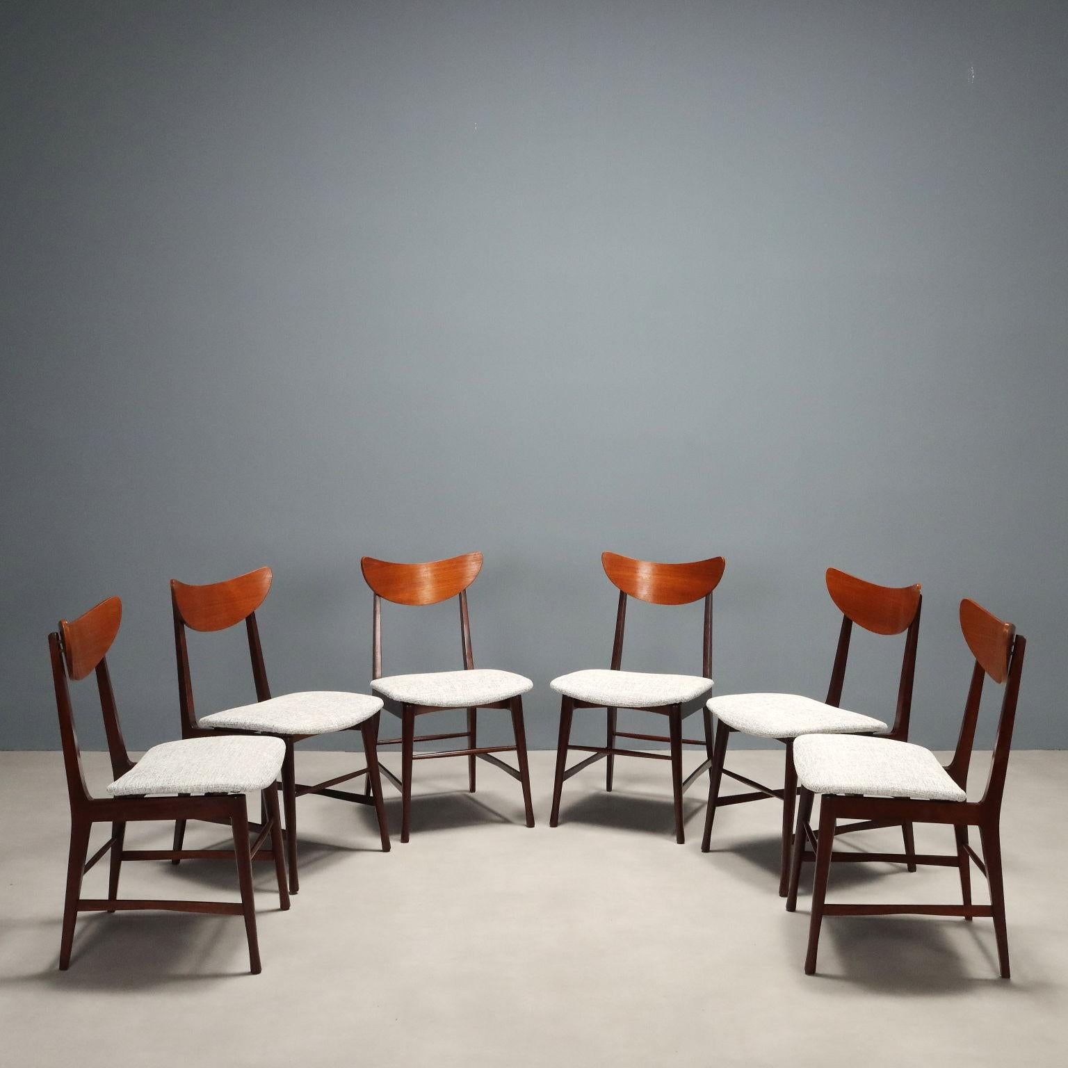 Italian Six 60s Chairs For Sale