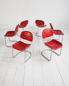 Six chaises des années 1970 attribuées à Gastone Rinaldi