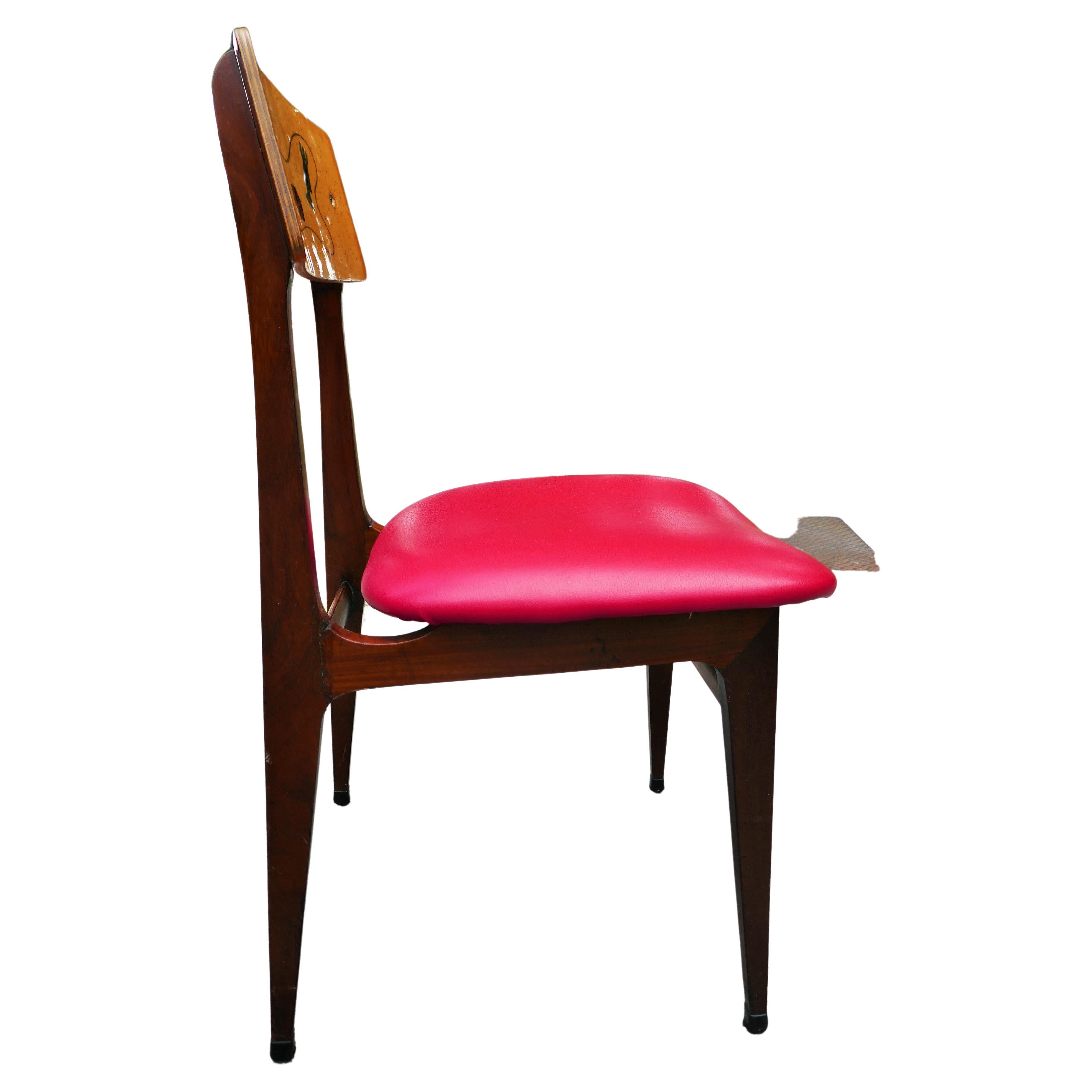 Sechs Stühle attr. an Aldo Tura (Holz) im Angebot