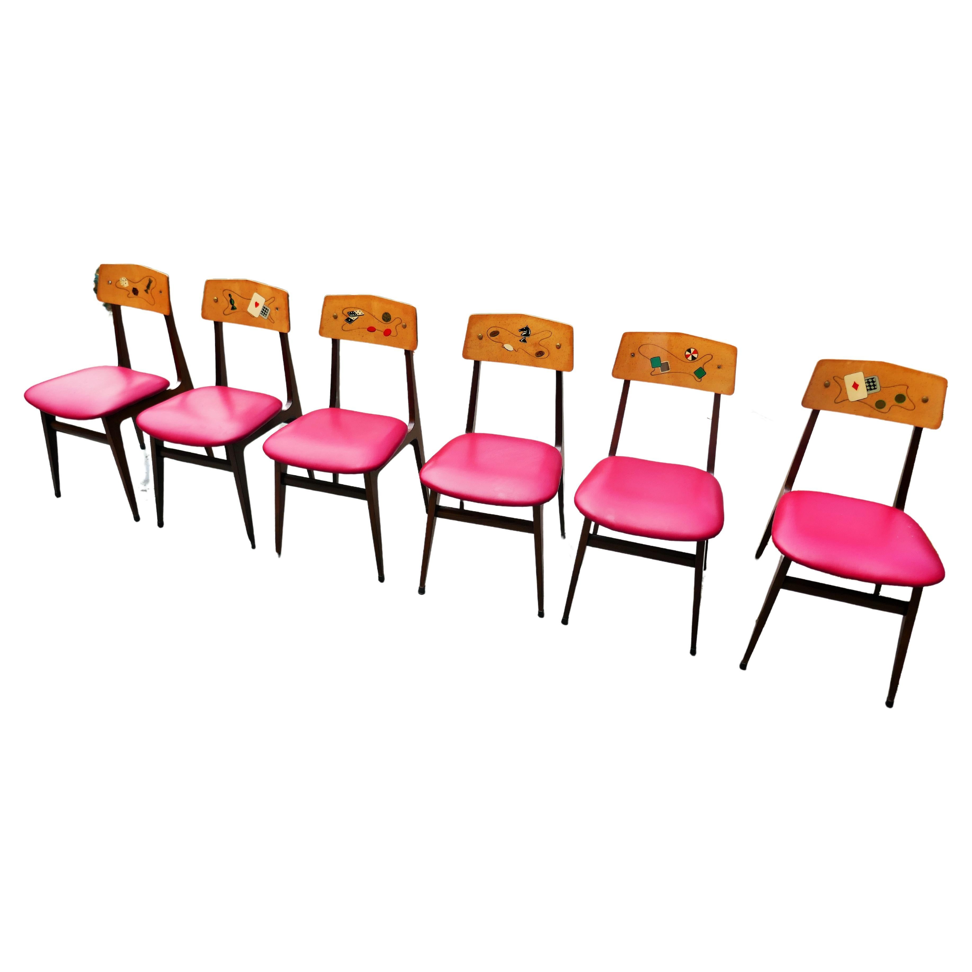 Six chairs attr. to Aldo Tura