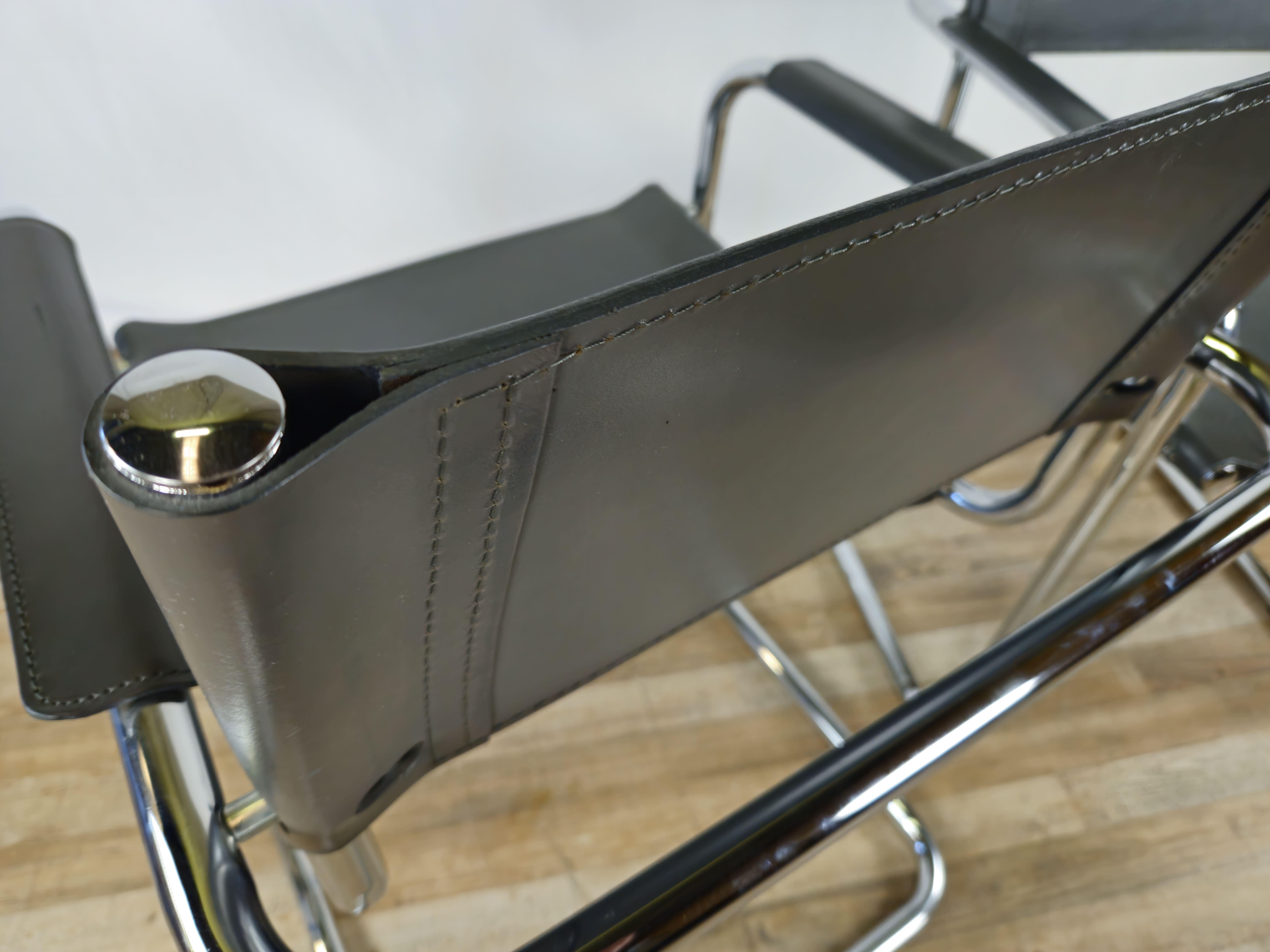 Six chaises tubulaires Bauhaus modèle 3-95 des années 1970 en vente 10