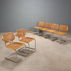 Sei Sedie 'Cesca' di Marcel Breuer Produziona Gavina anni '70