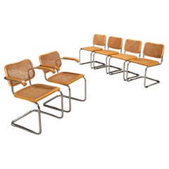 Sei Sedie 'Cesca' di Marcel Breuer Produziona Gavina anni '70