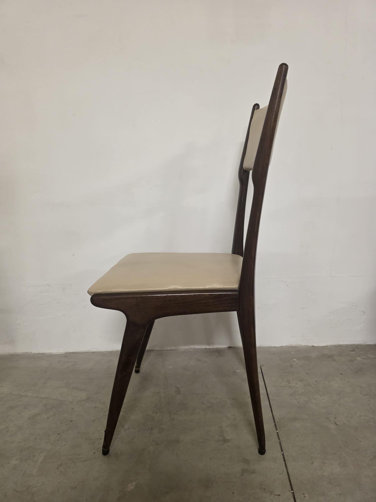 Seis sillas de Carlo De Carli años 50 en venta 2