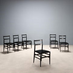 Six 'Leggera' Chairs by Gio Ponti for Cassina 1960s-70s