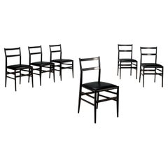 Six chaises "Leggera" de Gio Ponti pour Cassina 1960s-70s
