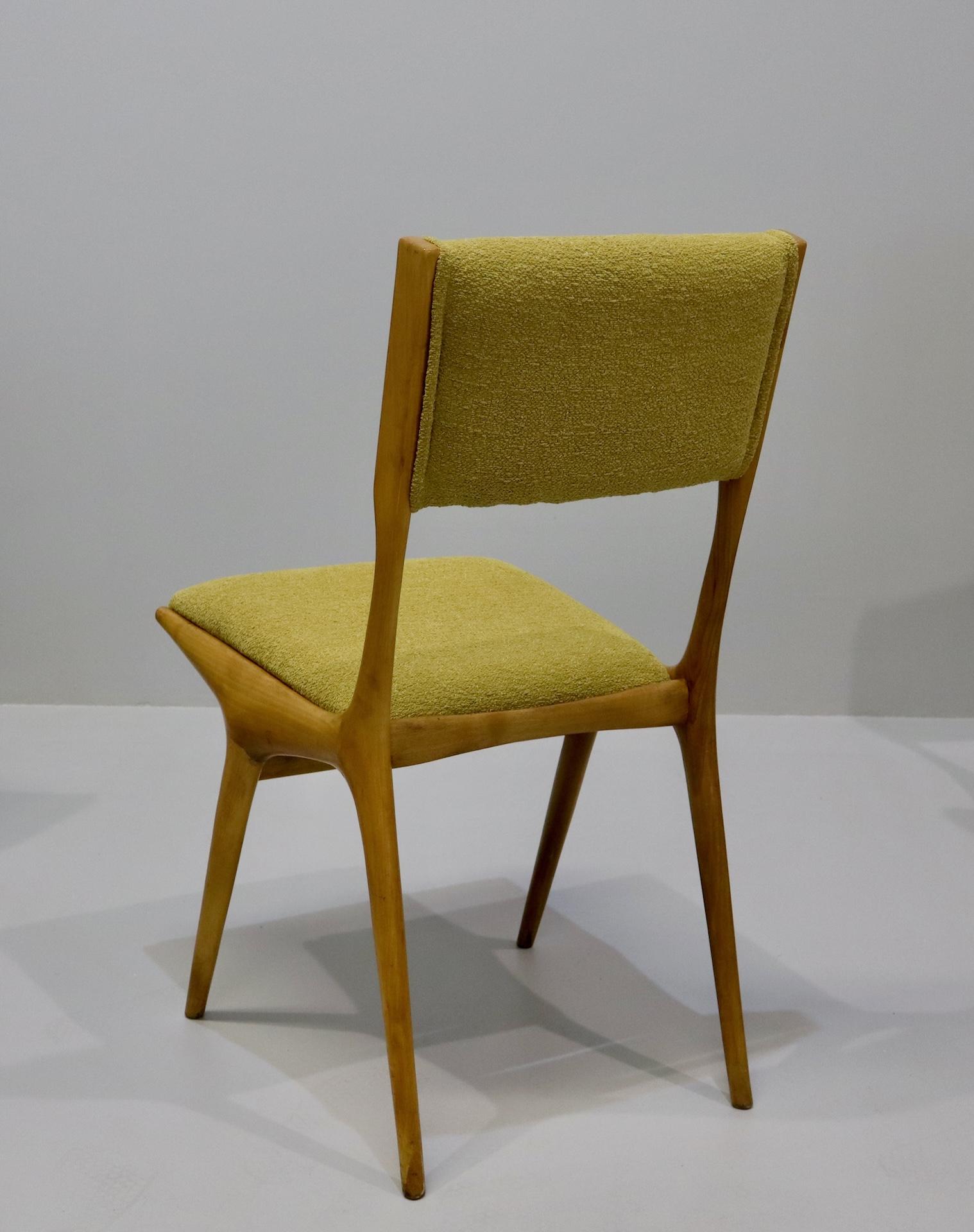 Sechs Stühle  modell '634', entworfen von Carlo de Carli und hergestellt von Casssina 1954 im Angebot 2