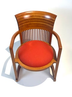 Six chairs model "Taliesin Barrel" by Lloyd Wright for CASSINA, Italy 1980s