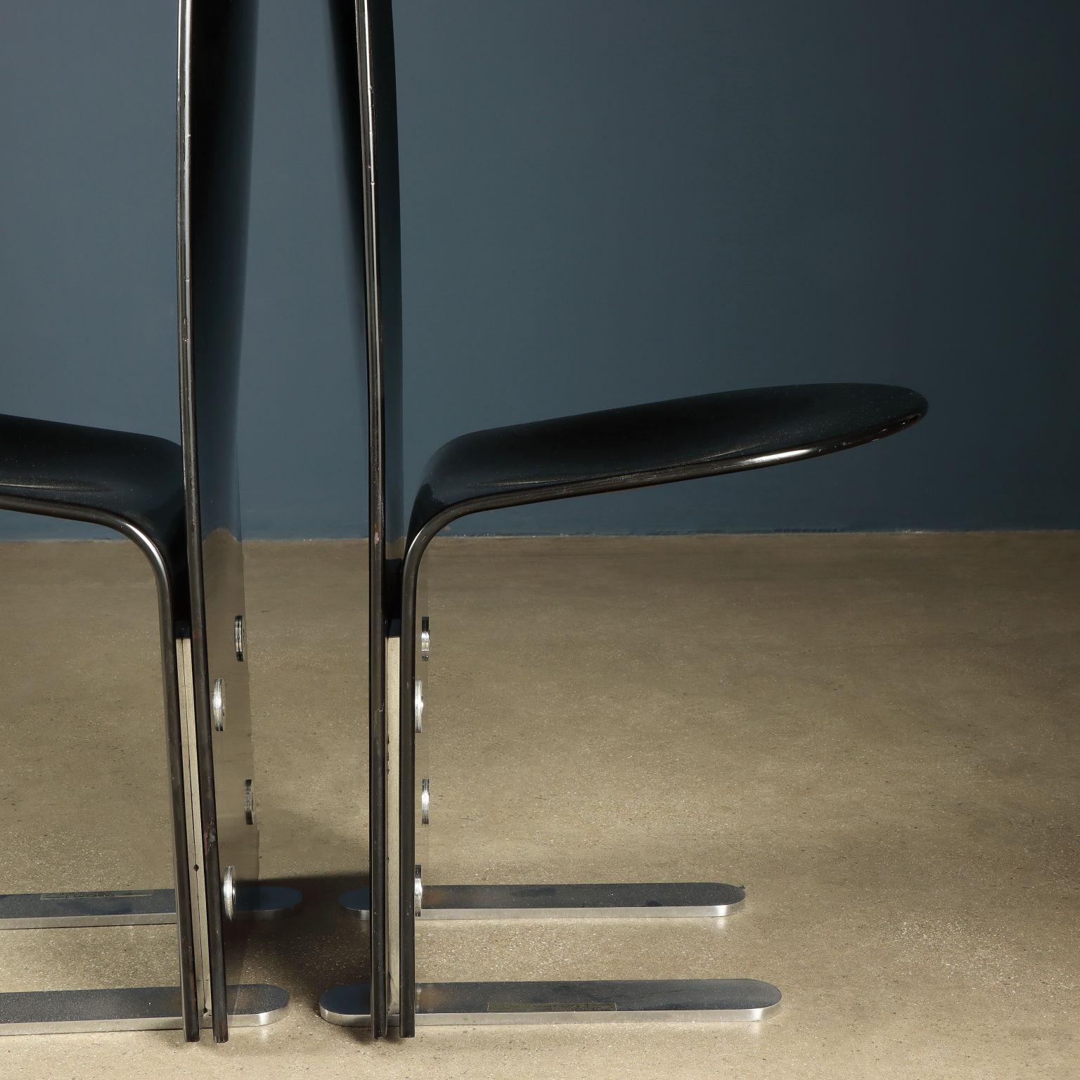 Late 20th Century Six 'Pelican' Chairs by Luigi Saccardo for Arrmet 1970s For Sale