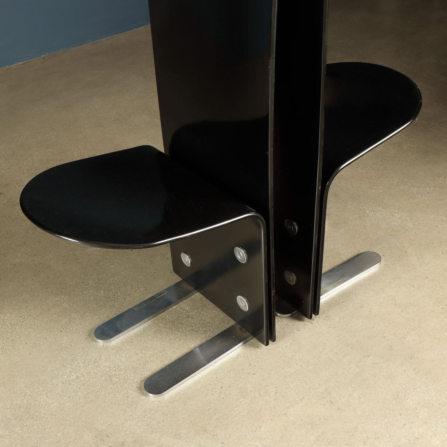 Steel Six 'Pelican' Chairs by Luigi Saccardo for Arrmet 1970s For Sale