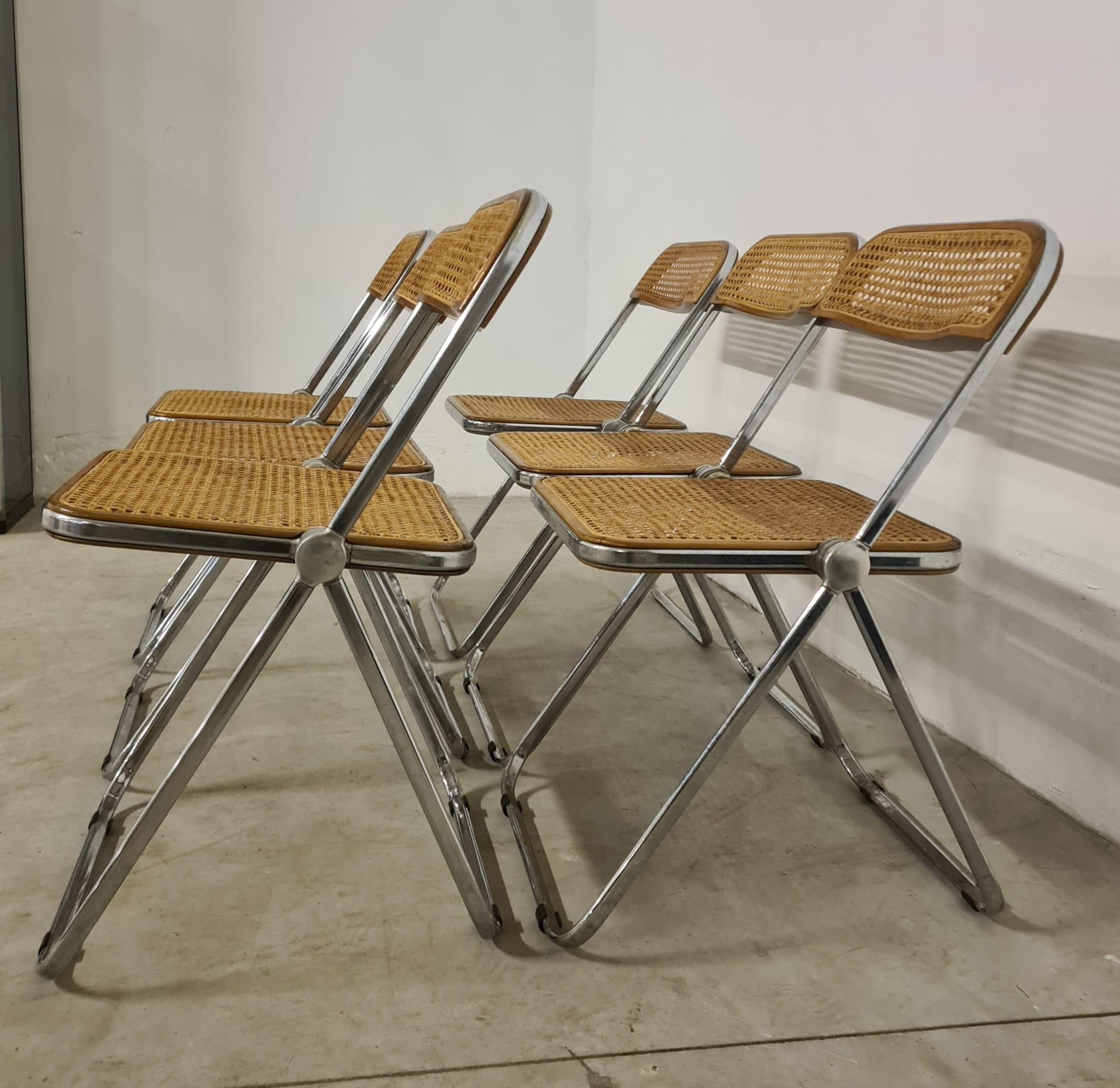 Sechs Plia-Stühle von Giancarlo Piretti für Anonima Castelli im Angebot 11