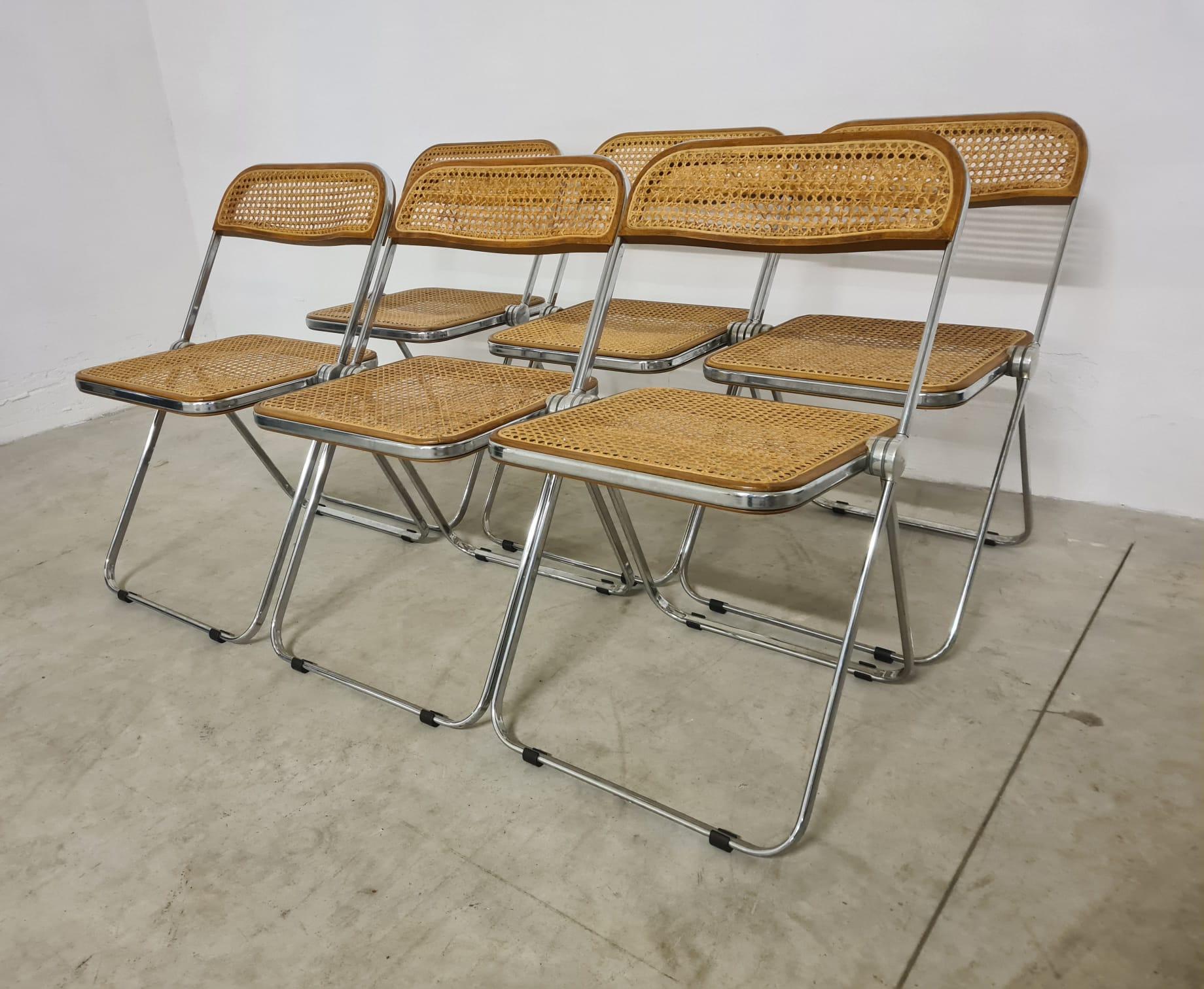 Sechs Plia-Stühle von Giancarlo Piretti für Anonima Castelli im Angebot 12